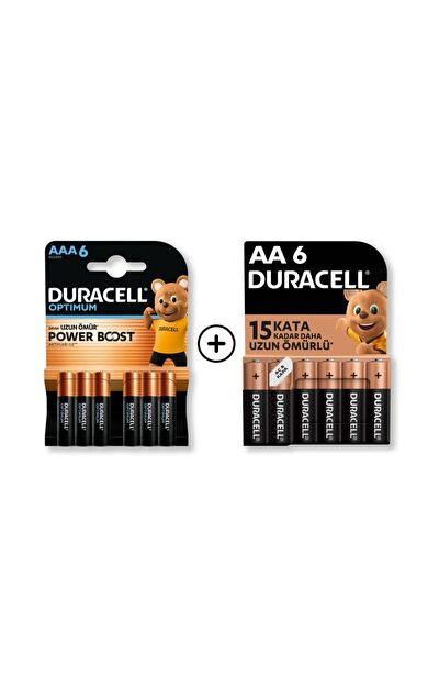 Optimum AAA Alkalin İnce Kalem Pil 6’lı Paket + AA Alkalin Kalem Pil 6'lı Paket