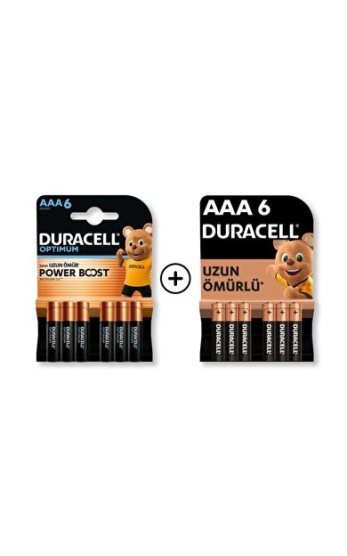 Optimum AAA Alkalin Kalem Pil 6’lı Paket + AAA Alkalin Kalem Pil, 6'lı Paket