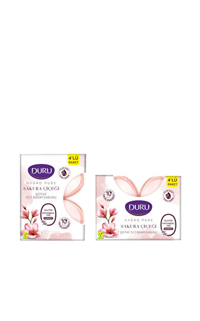 Duru Hydro Pure Sakura Çiçeği Şeffaf Cilt Bakım Sabunu 135 gr x 4