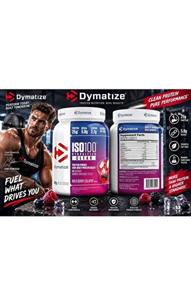 Dymatize Iso100 Clear isolate whey protein 512 gram - İZOLE CLEAR PROTEİN