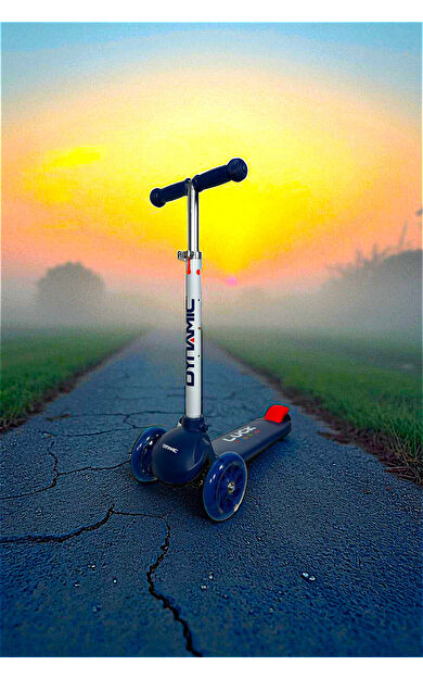 Dynamic Ht288 Işıklı 3 Tekerli Yeni Nesil Scooter Lacivert - Işıklı Tekerlekler