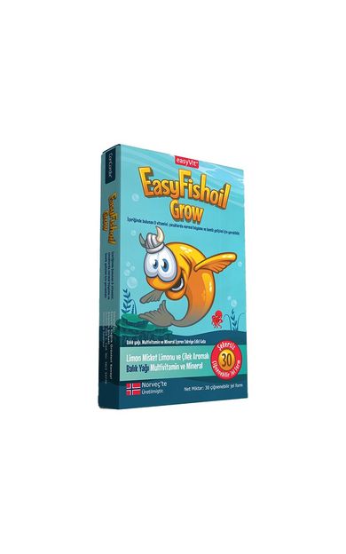 Easy Fish Oil Grow 30 Adet Çiğnenebilir Jel Form
