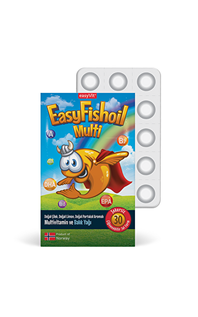 Easy Fish Oil Multi + Omega 3 Çiğnenebilir Tablet 30 Adet