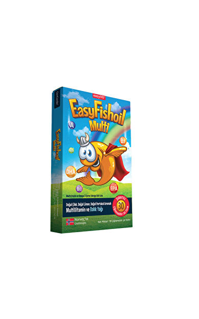 Easy Fish Oil Multi + Omega 3 Çiğnenebilir Tablet 30 Adet