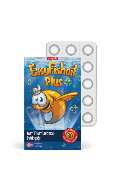 Easy Fish Oil Plus Tutti Frutti Aromalı Balık Yağı 30 Çiğnenebilir Jel