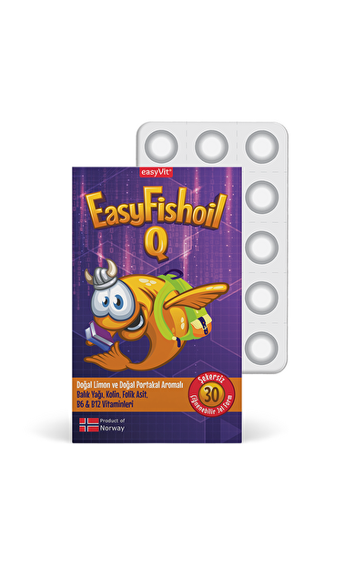 Easy Fish Oil Q Kids Çiğnenebilir 30 Tablet