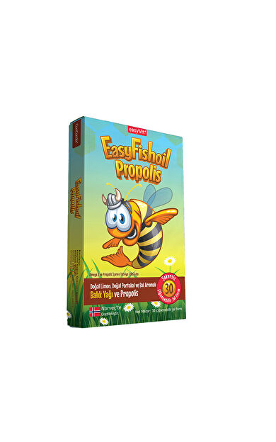 Easy Fish Oil Propolis 30 Çiğnenebilir Jel - Bal Aromalı