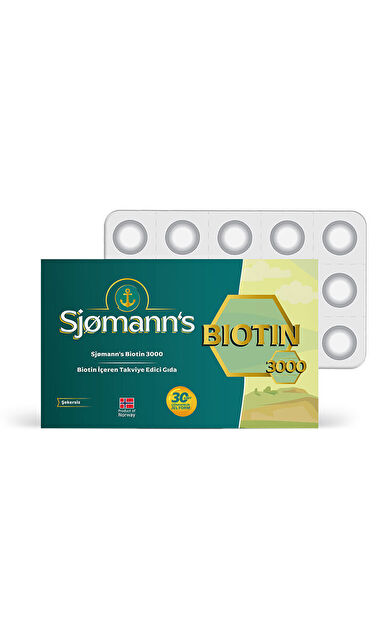 Sjomann’s Biotin 3000 İçeren Takviye Edici Gıda 30 Adet Çiğnenebilir Jel Form