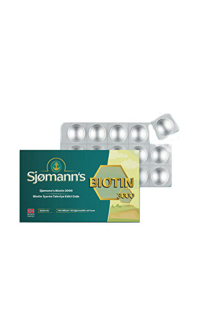 Sjomann’s Biotin 3000 İçeren Takviye Edici Gıda 30 Adet Çiğnenebilir Jel Form