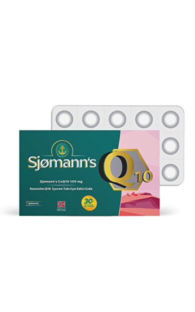 Sjomann’s CoQ10 100 mg İçeren Takviye Edici Gıda 30 Adet Çiğnenebilir Jel Form