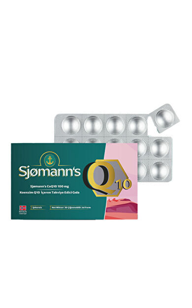 Sjomann’s CoQ10 100 mg İçeren Takviye Edici Gıda 30 Adet Çiğnenebilir Jel Form