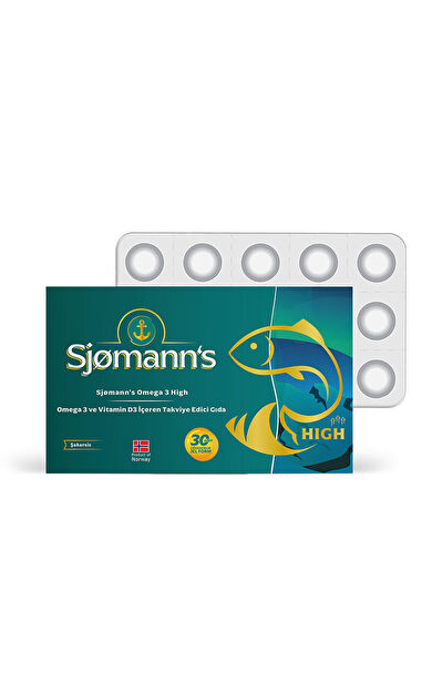 Sjomann’s Omega 3 ve Vitamin D3 İçeren Takviye Edici Gıda 30 Adet Çiğnenebilir Jel Form