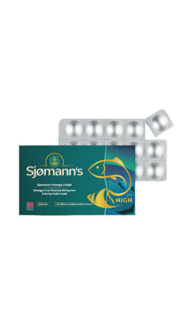 Sjomann’s Omega 3 ve Vitamin D3 İçeren Takviye Edici Gıda 30 Adet Çiğnenebilir Jel Form