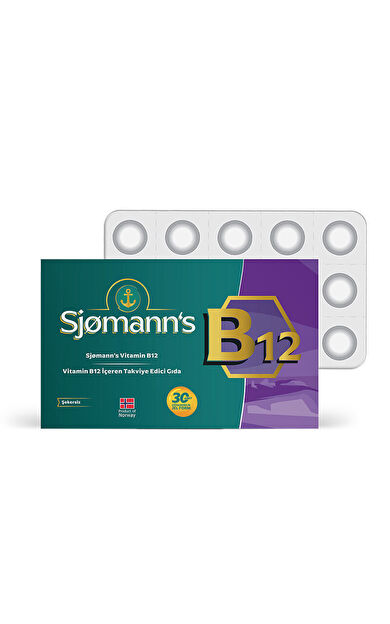 Sjomann’s Vitamin B12 İçeren Takviye Edici Gıda 30 Adet Çiğnenebilir Jel Form