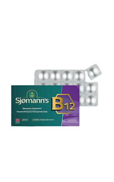 Sjomann’s Vitamin B12 İçeren Takviye Edici Gıda 30 Adet Çiğnenebilir Jel Form