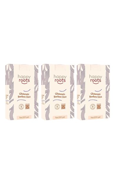 Happy Roots Glütensiz Badem Unu (200g) 3'lü Ekonomik Paket