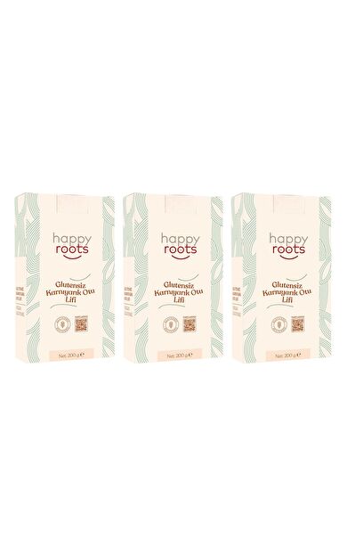 Happy Roots Glütensiz Karnıyarık Otu Lifi (200g) 3'lü Ekonomik Paket