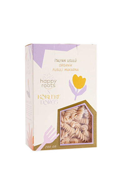 Happy Roots İtalyan Usulü Organik İrmik Makarnası Fusilli (200g)