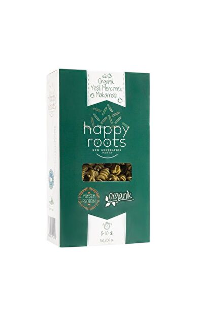 Happy Roots Organik Yeşil Mercimek Makarnası