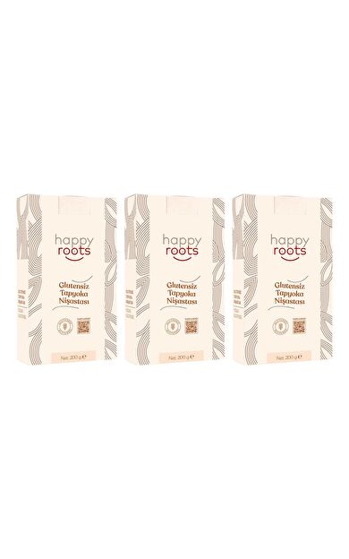 Happy Roots Glütensiz Tapyoka Nişastası (200g) 3'lü Ekonomik Paket