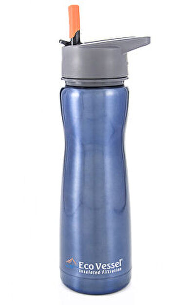 Eco Vessel Aqua Vessel Insulated Filtre Bottle Termos 0.50 Litre-MAVİ