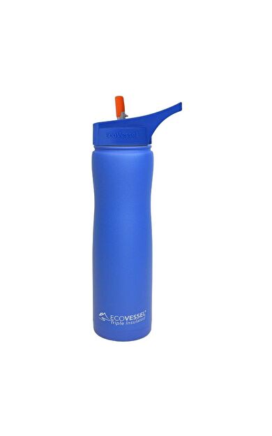 Eco Vessel Summit Insulated Steel Straw Bottle Termos 0.75 Litre-MAVİ