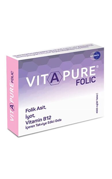 Vitapure Folic Takviye Edici Gıda 30 Tablet