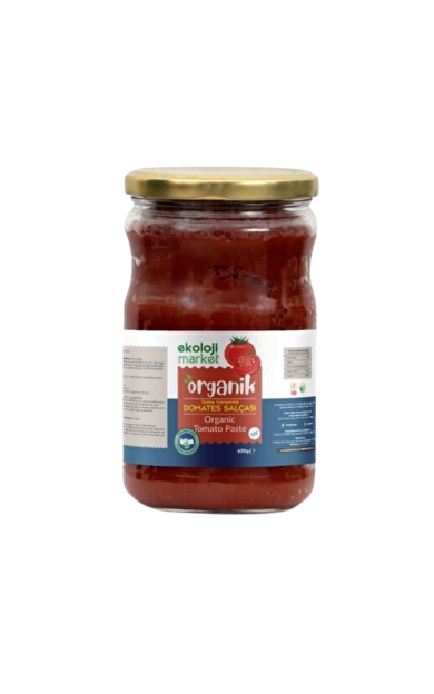 EKOLOJİ MARKET Organik Glutensiz Domates Salçası Tuzsuz 650g