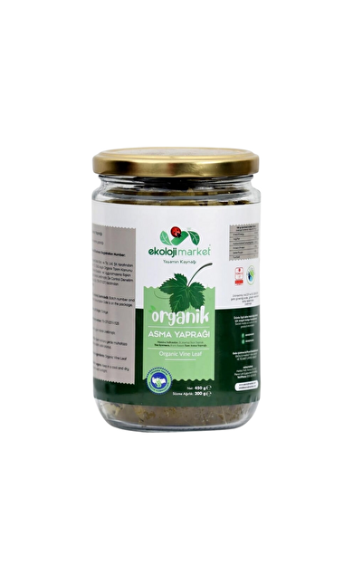 EKOLOJİ MARKET Organik Kuru Basım Asma Yaprağı 200g