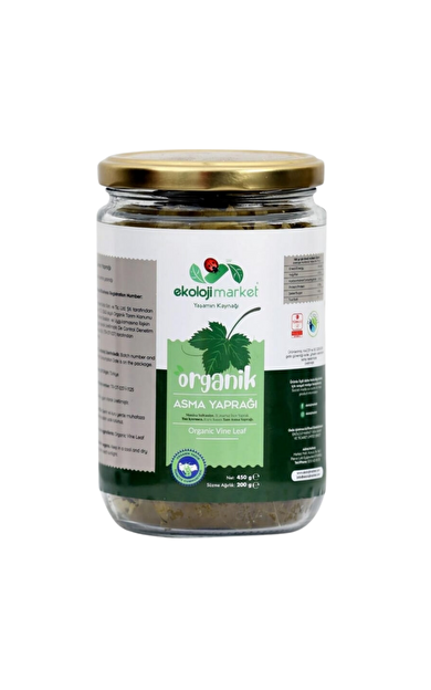 EKOLOJİ MARKET Organik Kuru Basım Asma Yaprağı 200g