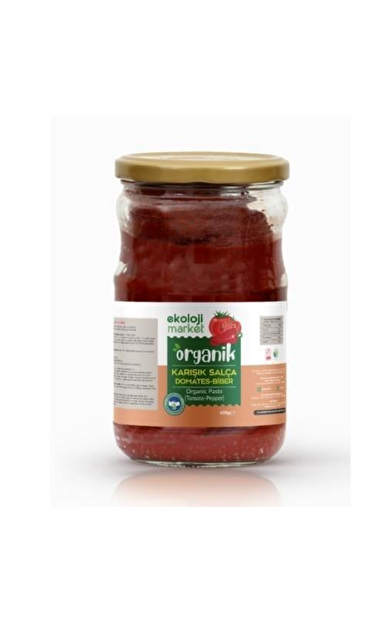 Ekoloji Market Organik Glutensiz Domates-Biber Salçası Karışık 650g