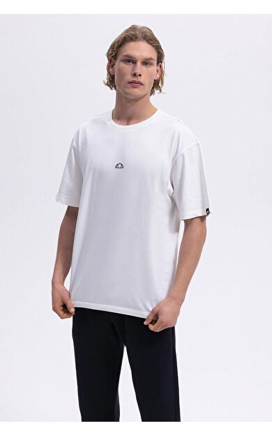 Ellesse Erkek Tişört EM376-OF Kırık beyaz