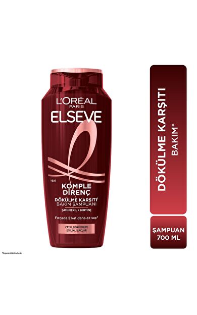 L'Oréal Paris Elseve Komple Direnç Dökülme Karşıtı Şampuan 700 ml