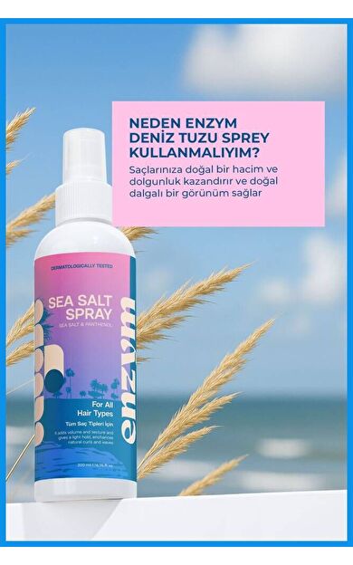 Hacim Ve Dolgunluk Veren, Saç Şekillendirici Deniz Tuzu Saç Bakım Spreyi 200 ml