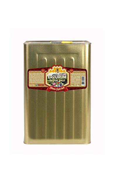 Erzurum Yayla Süzme Çiçek Balı 25 Kg (Teneke)