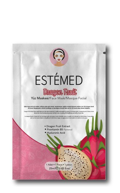 ESTEMED Ejderha Meyve Özlü Kağıt Maske-dragon Fruit Extract Sheet Mask 