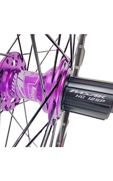 Pasak HB08HG-QR Rulmanlı 6 Vida 32 Delik Ön Arka Göbek Seti Mor