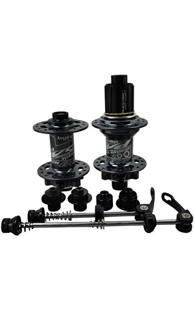 Pasak HB08HG-QR Rulmanlı 6 Vida 32 Delik Ön Arka Göbek Seti Siyah