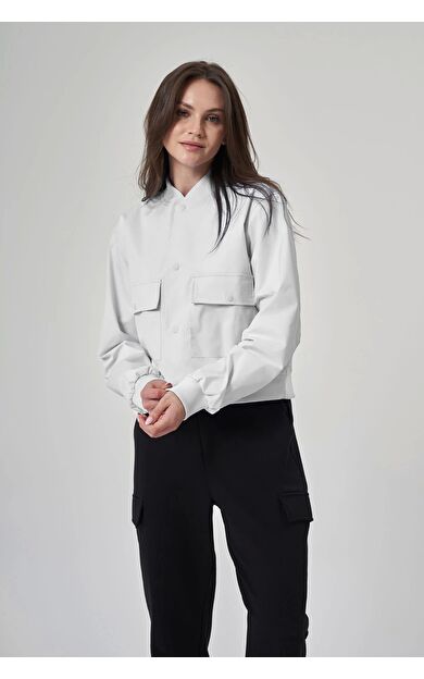 Exuma Kadın Ceket-1521158 Beyaz