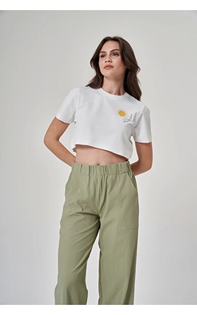 Exuma Kadın Tshırt-1522179 Beyaz