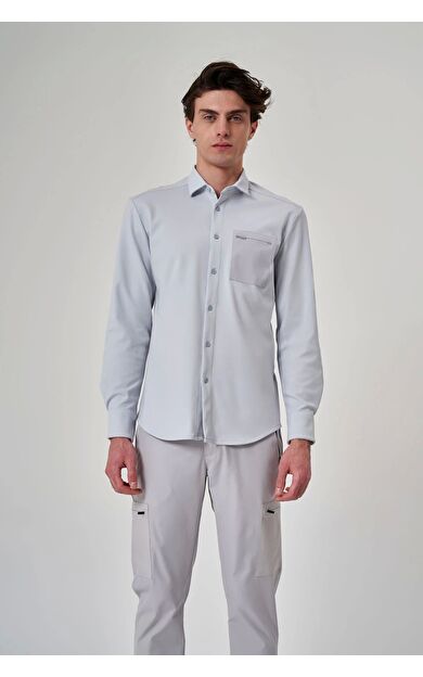Exuma Erkek Gömlek - 1517020 Buz mavisi