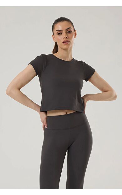 Exuma Kadın Antreman T-shırt 4014 Antrasit