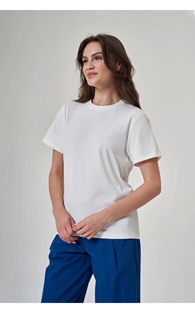 Exuma Kadın Tshırt-1522110 Beyaz
