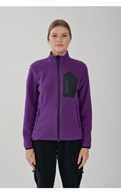 Exuma Tam Fermuarlı Kadın Polar 2322003 Mor