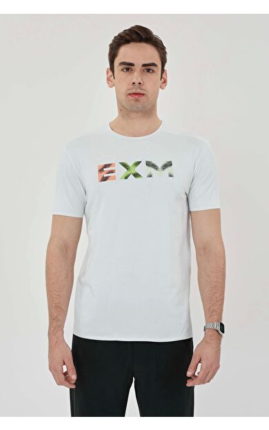Exuma Erkek Baskılı T-shırt 1412063 Whıte