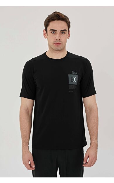 Exuma Erkek Baskılı T-shırt 1412095 010-black