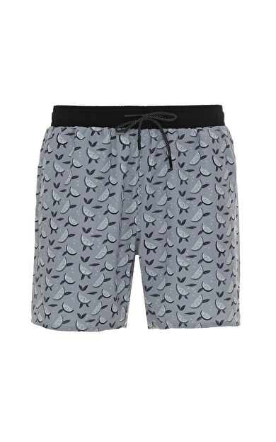 Exuma Erkek Baskılı Deniz Şortu 1415030 103-antrasit prınt