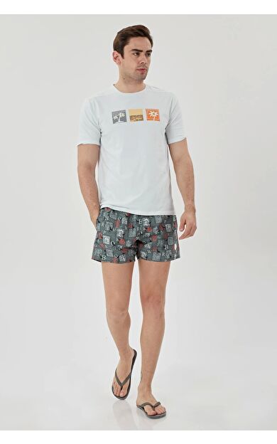 Exuma Erkek Baskılı Deniz Şortu 1015041-p203 Dıgıtal prınt