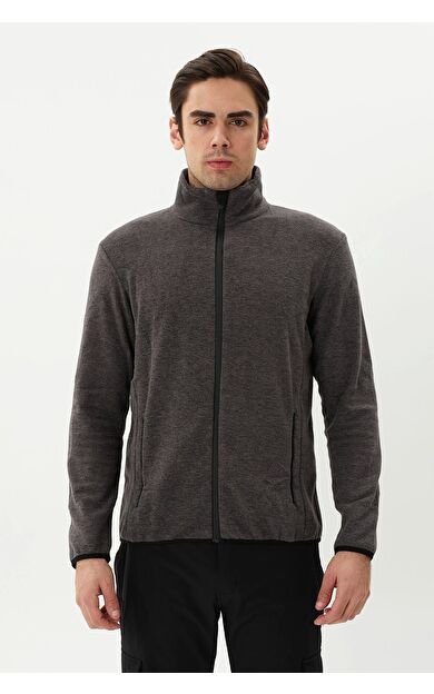 Exuma Erkek Tam Fermuarlı Polar 2112126 Grey