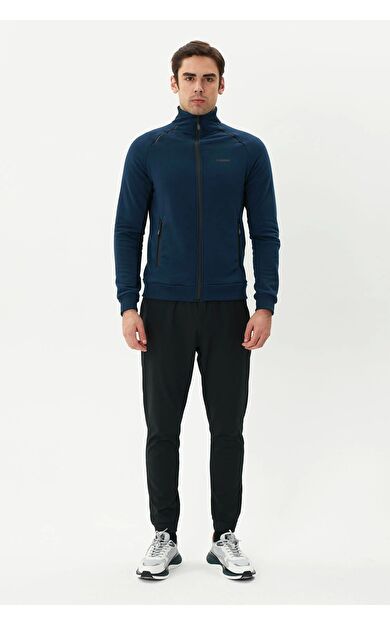 Exuma Erkek Tam Fermuarlı Sweatshırt 2419002 Navy